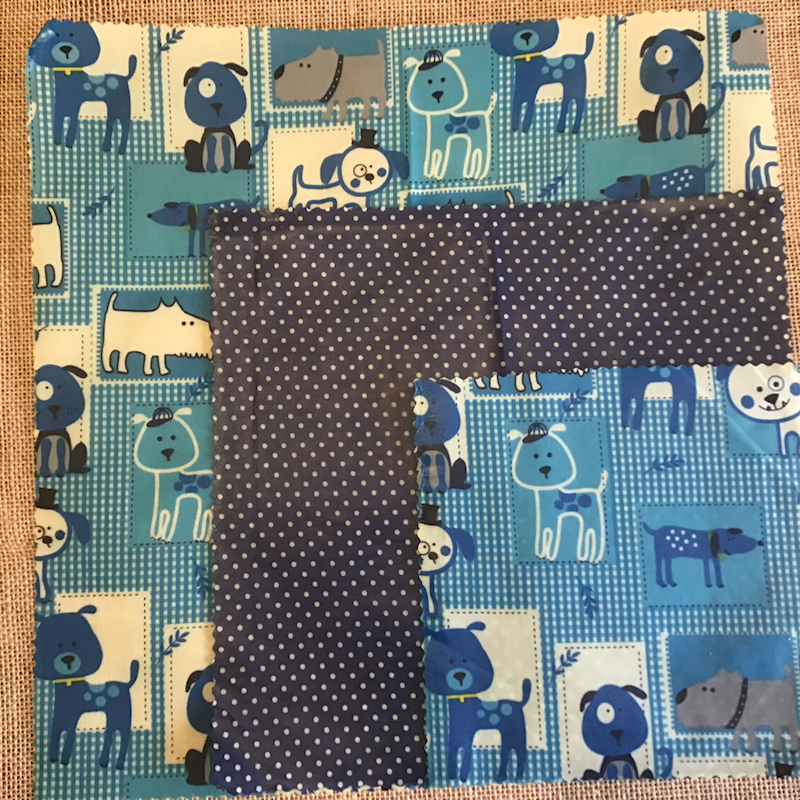 Gingham Dog Design Beeswax Wraps