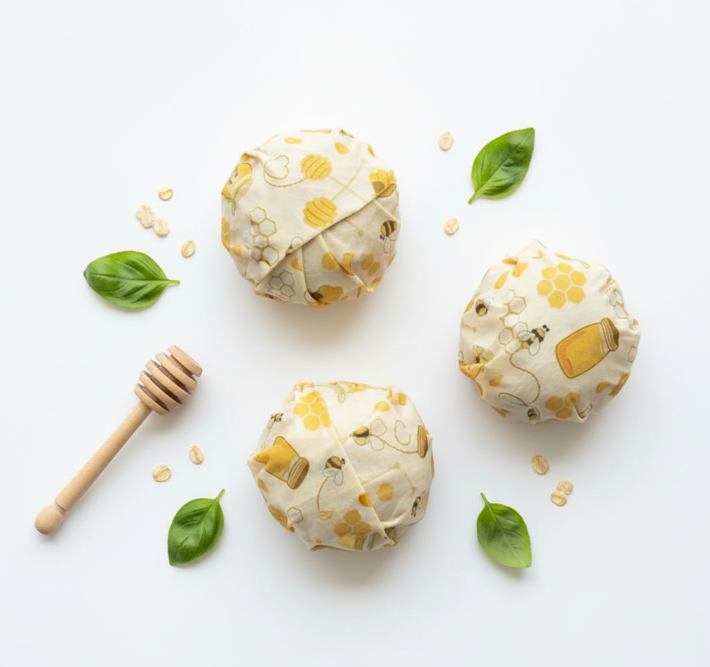 Reusable Beeswax Food Wraps (3-Pack) | Plastic-Free & Zero-Waste